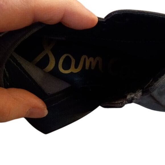 Sam Edelman Size 8 Gray Suede Chelsea Ankle Boots Booties Side Zippers Shoes - Picture 9 of 12